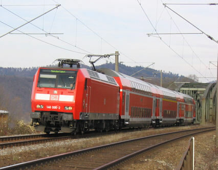 146 006 mit Dosto auf der Schwarzwaldbahn