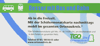 TGO Monatskarte - Angebot f&uuml;r Sch&uuml;ler